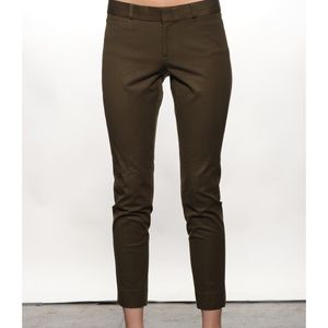 olive green skinny slacks